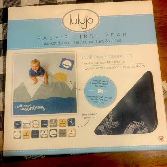 Baby’s first year cards and blanket set - Picture 1 of 4